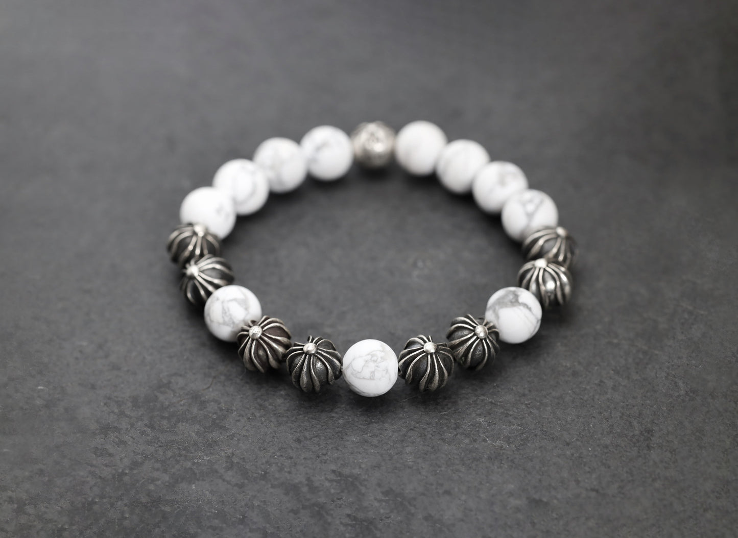 9 Bead Howlite Bracelet