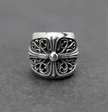 Oval Cross Ring