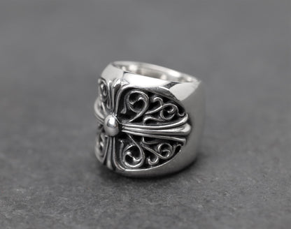 Oval Cross Ring