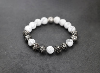 9 Bead Howlite Bracelet