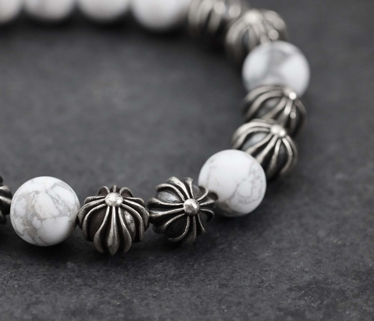 9 Bead Howlite Bracelet