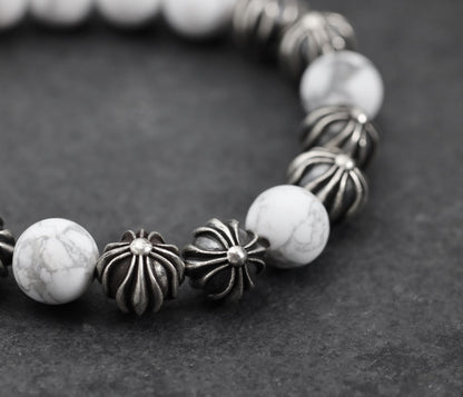 9 Bead Howlite Bracelet